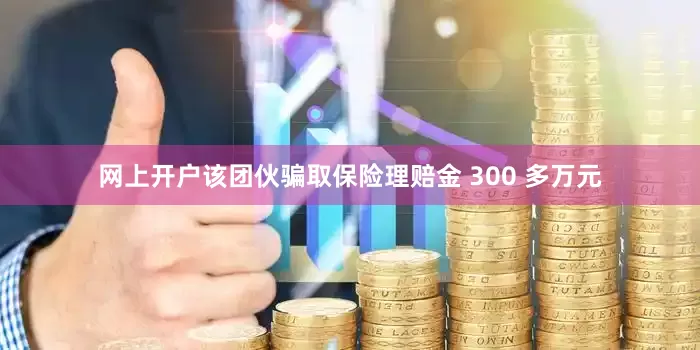 网上开户该团伙骗取保险理赔金 300 多万元